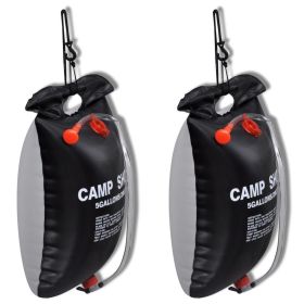 Camp Shower Solar Shower Outdoor Bath 5 gal lqd 2 pcs