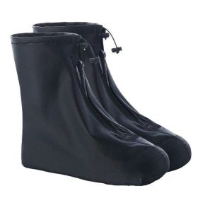 1pc Reusable Men And Women Rain Boots Cover Anti-Slip Wear-resistant Protective Cover Waterproof Layer (Color: B Black, size: XL(41-42))