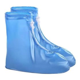 1pc Reusable Men And Women Rain Boots Cover Anti-Slip Wear-resistant Protective Cover Waterproof Layer (Color: B Blue, size: M(37-38))