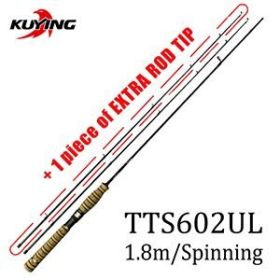 KUYING TETON 1.56m 1.8m 1.86m 1.9m 1.92m 1.98m Super Ultra Soft Light Baitcasting Casting Spinning Lure Fishing Rod Pole Combo (Color: TTS602UL COMBO)