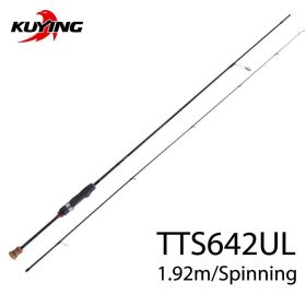 KUYING TETON 1.56m 1.8m 1.86m 1.9m 1.92m 1.98m Super Ultra Soft Light Baitcasting Casting Spinning Lure Fishing Rod Pole Combo (Color: TTS642UL)