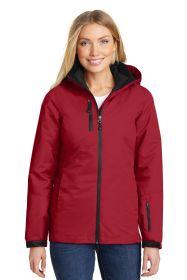 Port Authority Ladies Vortex Waterproof 3-in-1 Jacket L332 (Color: Rich Red/ Black, size: XS)