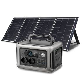 ALLPOWERS R600 Solar Generator with Solar Panel included, 600W 299Wh LiFePO4 Portable Power Station with Solar Charger for Camp (Socket Standard: us, Color: R600 with 200W IBC)