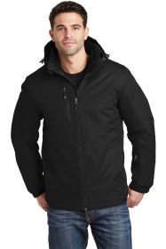 Port Authority Vortex Waterproof 3-in-1 Jacket J332 (Color: Black/ Black, size: XL)