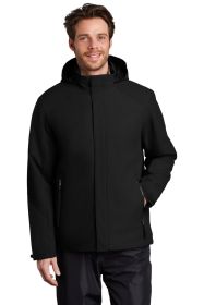 Port Authority Insulated Waterproof Tech Jacket J405 (Color: Deep Black, size: XL)