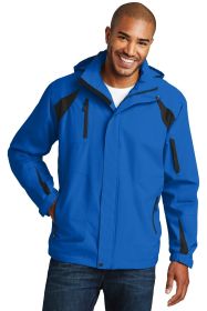 Port Authority All-Season II Jacket J304 (Color: Snorkel Blue/ Black, size: 2XL)